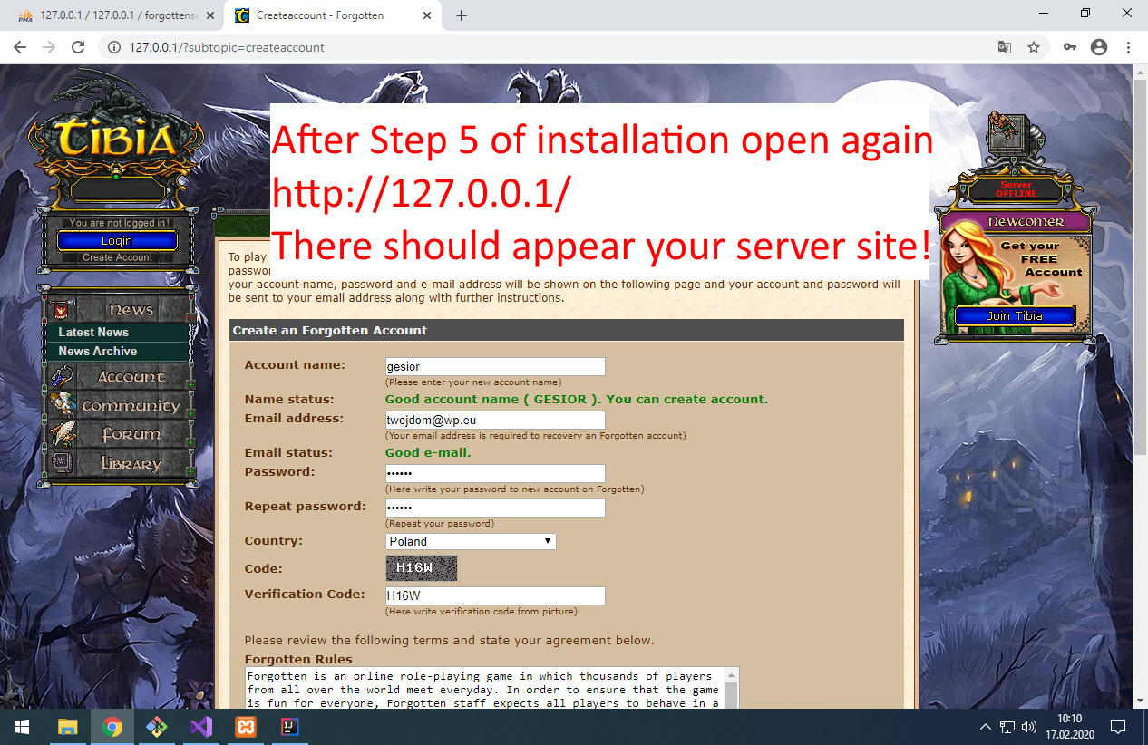 Your website should be ready to use!